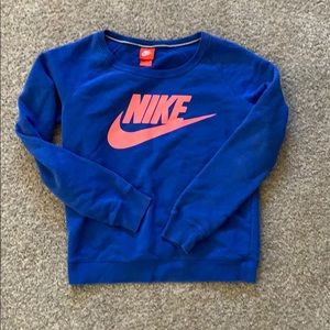 Nike sweatshirt women’s small blue and pink